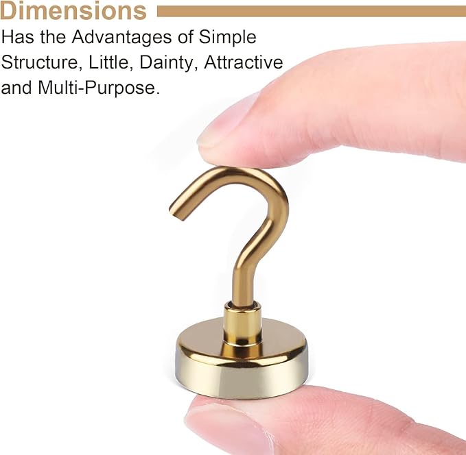 DIYMAG Magnetic Hooks, 30Lbs Strong Heavy Duty Cruise Magnet S-Hooks for Classroom, Fridge, Hanging, Cabins, Grill, Kitchen, Garage, Workplace and Office etc, (15 Pack-Yellow)