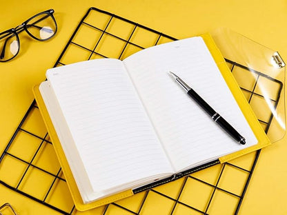 Mazeran Bee Shaped Combination Lock Journal, PU Leather Hard Cover Notebook Cute Diary, Thick A5 Lined Password Locking Personal Planner Secret Organizer Gift for Girls Women Daughter