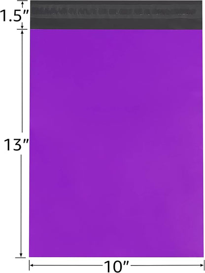 Colored Poly Mailers Pack of: (Purple, 10" x 13" pack of 500) Be creative with your packaging with Colored mailers