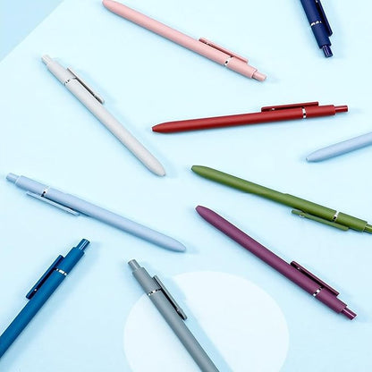 ITAWIXS Aesthetic Gel Ink Pens, 5pcs Fine Point Smooth Writing Pens, Office Desk Accessories, Cute Morandi Pens for journaling School Office Supplies, Gifts for Women and Men