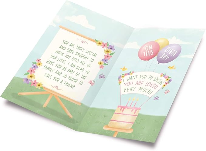 Prime Greetings Happy Birthday Card For Daughter-In-Law, Made in America, Eco-Friendly, Thick Card Stock with Premium Envelope 5in x 7.75in, Packaged in Protective Mailer