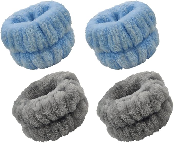 2 Pairs Wrist Washband for Women Washing Face, Wrist Spa Washband Absorbent Wristbands, Prevent Liquids from Spilling Down Your Arms