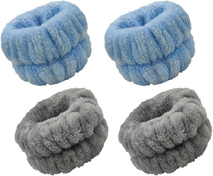 2 Pairs Wrist Washband for Women Washing Face, Wrist Spa Washband Absorbent Wristbands, Prevent Liquids from Spilling Down Your Arms