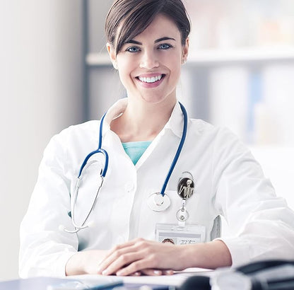 Bone Retractable Badge Reels - Double Sided Color Print Pattern Holders with Keychain, Clip and Key Ring - Durable Nylon Rope