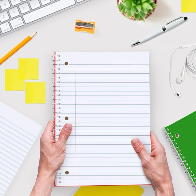 1440 Packs (Pallet) 3 Subject Notebooks, Spiral Notebook Bulk, Wide Ruled, Pallet of Notebooks, 150 Sheets (300 pages), 8 x 10-1/2",Bulk Spiral Notebooks for School & Office, 4-7 Days Transit