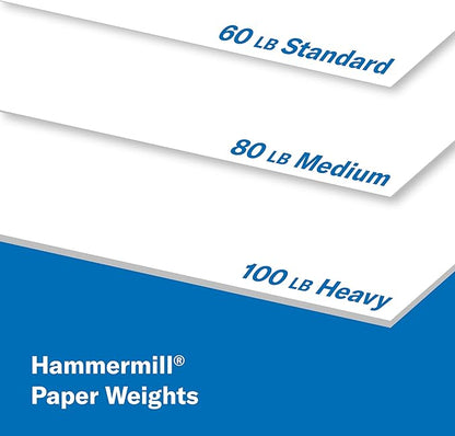 Hammermill Cardstock, Premium Color Copy, 80 lb, 17 x 11-1 Pack (250 Sheets) - 100 Bright, Made in the USA Card Stock, 120037R , White