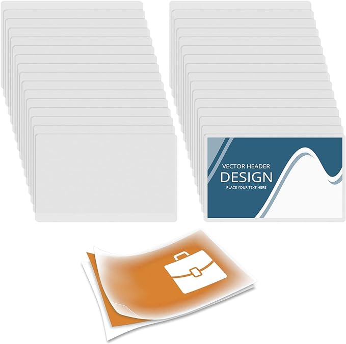 Index Card Laminating Pouches 3x5 File Card Laminating Pouches Lamination Pouches Recipe Card Laminating Pouches for Work Permits Pass Cards Student ID Cards (100, 5mil)