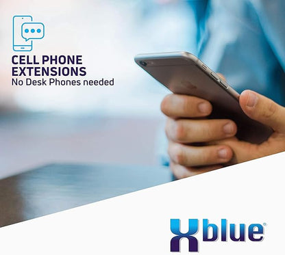XBLUE QB1 System Bundle with 12 IP5g IP Phones Including Auto Attendant, Voicemail, Cell & Remote Phone Extensions & Call Recording