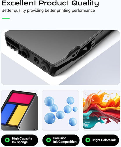 936e Ink Cartridge with Chip Combo 4-Pack Replacement for HP 936 936e Ink Compatible for HP OfficeJet Pro 9125e 9135e 9110b 9128e 9130b Wide Format 9730e OfficeJet 9122e Printers Inkjet Printer 936XL