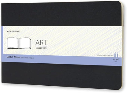 Moleskine Art Sketch Album, Hard Cover, Large (5" x 8.25") Plain/Blank, Black, 88 Pages