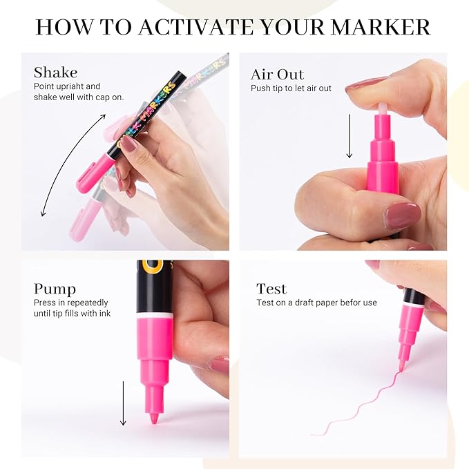 KERIFI Liquid Chalk Markers, Chalk Pens Fine Tip, 12 Vibrant Colors, Wet Erase Markers Fine Point 1mm, Chalk Markers for Blackboard, Glass, Windows, Bistro, 45 Chalkboard Labels Included