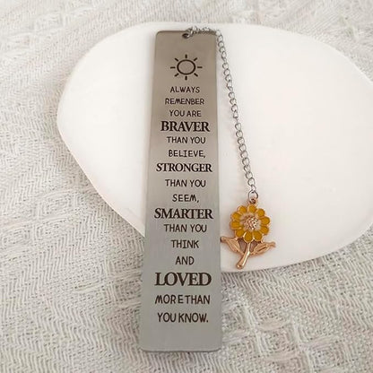 Inspirational Gifts Bookmarks for Girls Women Always Remember You are Braver Bookmark for Coworker Daughter Book Reader Lovers Gifts for Bookworm Encouragement Gift for Niece
