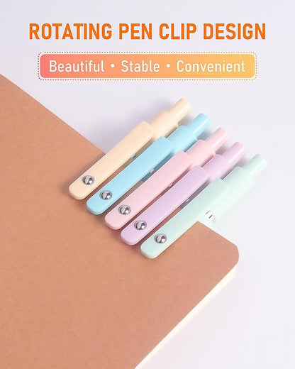 FIOVER Gel Pens, 5pcs Black Ink Medium Point 0.7mm Smooth Writing Pens with Comfort Grip, Aesthetic Ballpoint for Journaling School Office Supplies, Gifts for Women Men