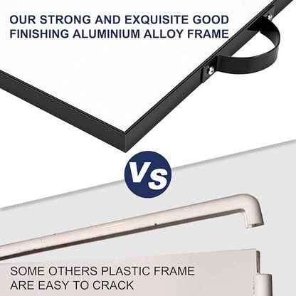 TSJ OFFICE Small White Board - 12 X 16 Inches Portable Aluminum Frame Magnetic Dry Erase Board with Holder, to Do List Notepad for Office, Home, School