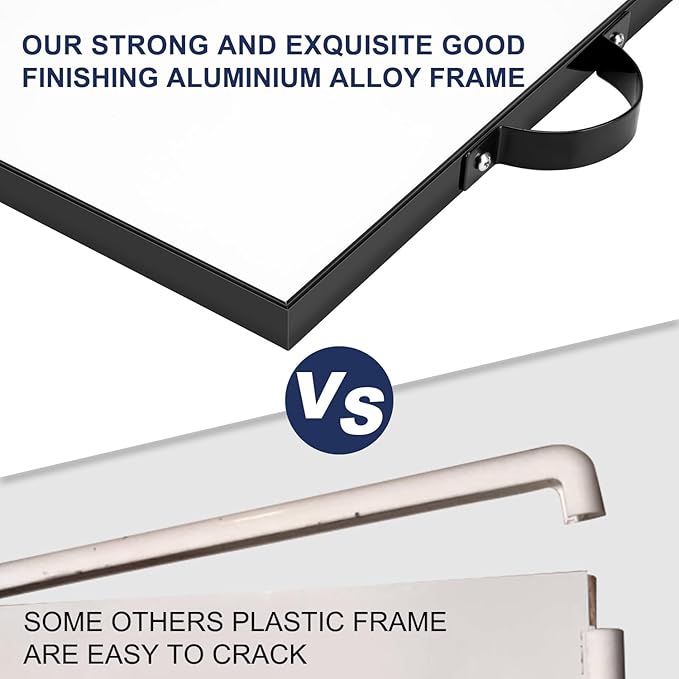 TSJ OFFICE Small White Board - 12 X 16 Inches Portable Aluminum Frame Magnetic Dry Erase Board with Holder, to Do List Notepad for Office, Home, School