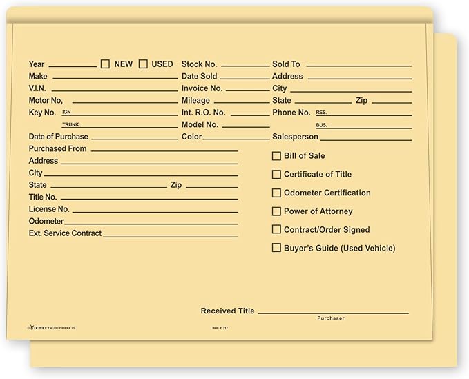 Printed Heavy Duty Deal Jackets - Buff (100 Envelopes Shrink Wrapped)