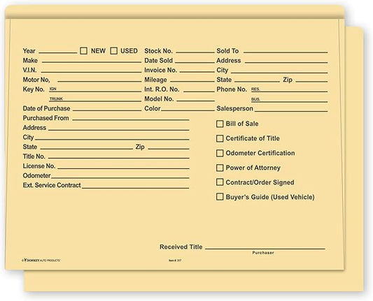 Printed Heavy Duty Deal Jackets - Buff (100 Envelopes Shrink Wrapped)