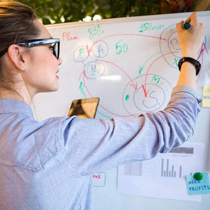 XBoard Extra Large Magnetic Whiteboard 72 x 40 Inch, Giant Dry Erase White Board for Wall with Marker Tray 6' x 3' | Big Aluminum Frame Message Presentation Board