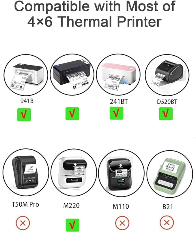 70 x 70 Round Thermal Labels, Round Thermal Sticker Labels for Business and Home, Thermal Printer Labels for DIY Logo Design, Thanks Card, 130 Labels for Printer wonlabel