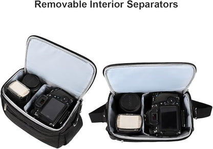 DOMISO Camera Bag Case Waterproof Anti-shock Shoulder Bag, Black