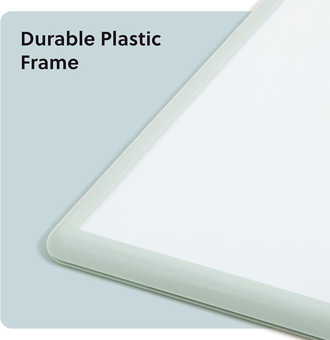 U Brands Contempo Magnetic Dry Erase Board, 11”x14”, Sage Green Modern Frame, Includes Magnet and Marker