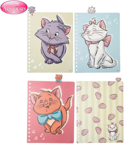 Innovative Designs Disney The Aristocats Tab Journal Notebook for Kids, Spiral Bound, 96 Lined Pages, 8 x 7 inches