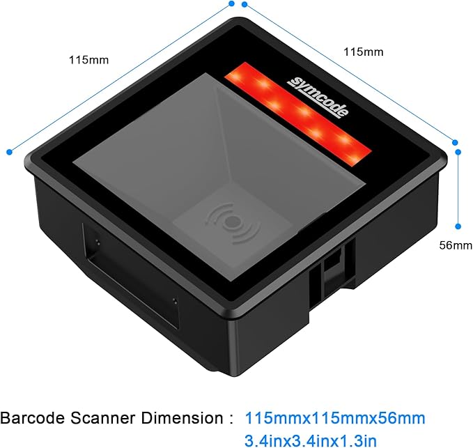 2D Embedded Barcode Scanner, Symcode 1D 2D QR Code Scanner with Auto Sensing Cell Phone Computer Screen Scan for Access Control,Locker Scan Code Payment etc