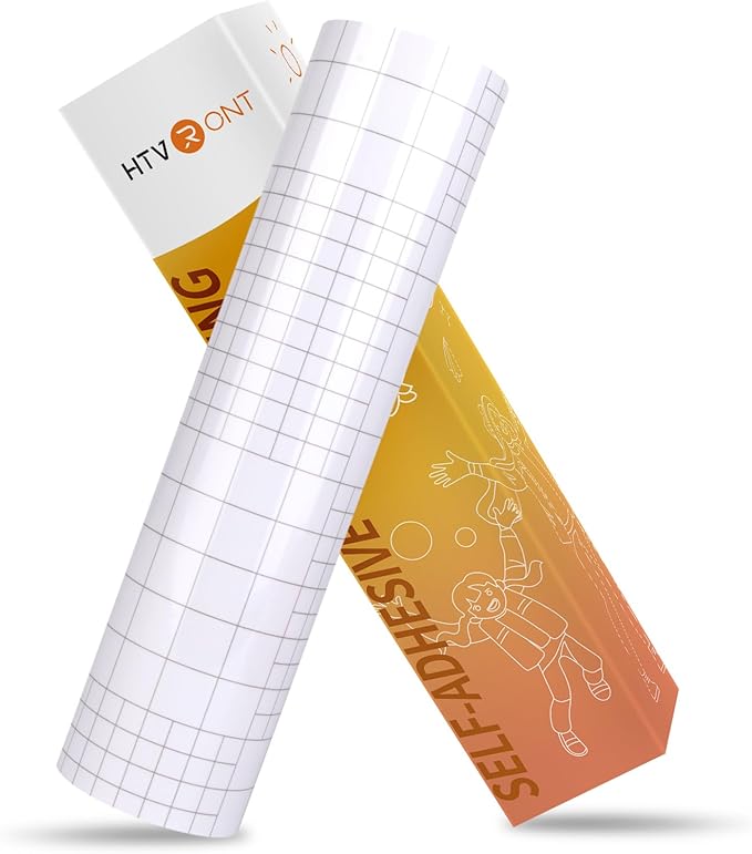 HTVRONT Clear Self-Adhesive Laminating Vinyl Roll-12 x50FT Non Thermal Laminating Film,No Machine Needed Clear Vinyl Laminate for Stickers