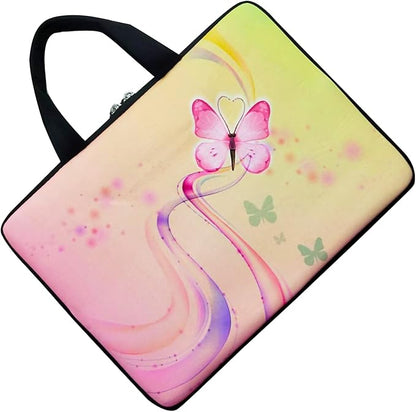 11 11.6 12 12.5 inch Laptop Carrying Bag Chromebook Case Notebook for Apple MacBook Air Samsung HP DELL Lenovo Asus (Cute Butterfly)