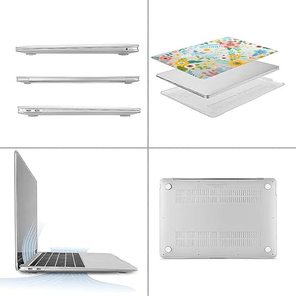 Compatible with 15 Inch MacBook Air A2941 M2 2023, Abstract Flower Hard Plastic Shell Cover Case