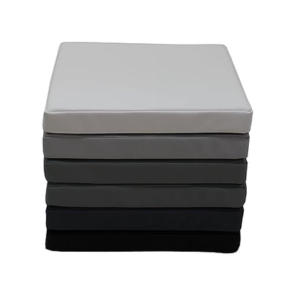 Factory Direct Partners SoftScape 15 inch Square Classroom Floor Cushions with Handles; Flex Seating for Daycare, Preschool, Playroom; 2 inch Thick Deluxe Foam (6-Piece) - Gray/Light Gray, 12228-GYLG