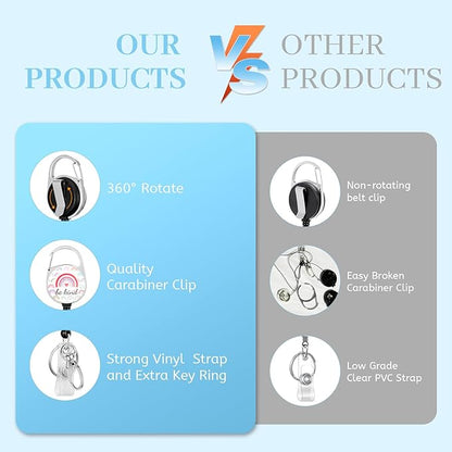 Lanyards for Id Badges, Rainbow Be Kind Badge Holder with Retractable Reel Clip, Cute Work Name Tags Keychain Lanyard ID Card Protector Cover Case for Women Teacher Nurse Doctor Office