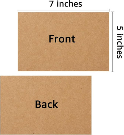 50 Sheets Blank Cardstock Paper 250 GSM Thick Heavy Cards Stock for DIY Art Projects, Card Making, Postcards, Greeting Cards, Birthday Party, Wedding Invitation (Brown, 5x7 inches)