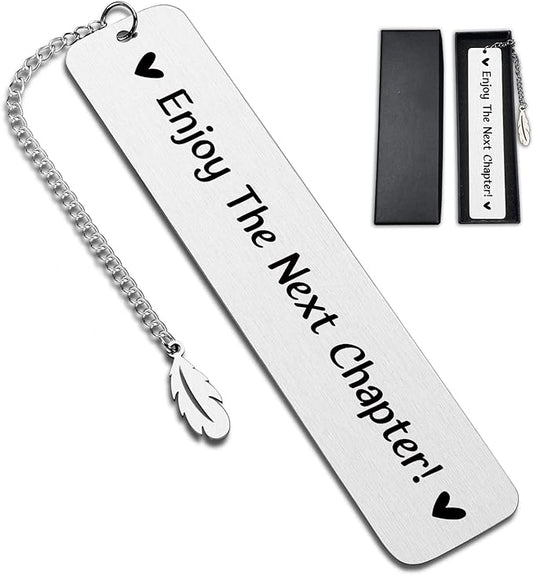 Enjoy The Next Chapter,Bookmark for Book Lover,2024 Inspirational Retirement Gifts for Women Men Happy Retirement Bookmark Gifts,Boss Coworker Teacher Nurse Dad Mom Christmas Birthday Gifts