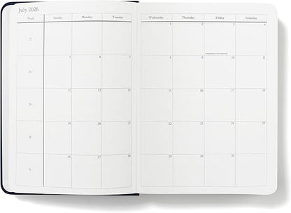 Wykeham's Executive 2026 Daily Journal Planner – US Public Holidays & Format – Customization Available (Royal Blue, A6)