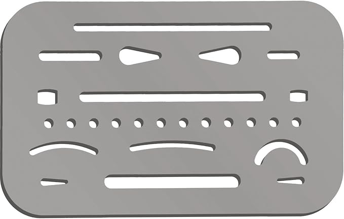 3 Pieces Eraser Shield Eraser Template Drafting Metal Erasing Shield Stainless Steel for Drawing Drafting Tool Artists
