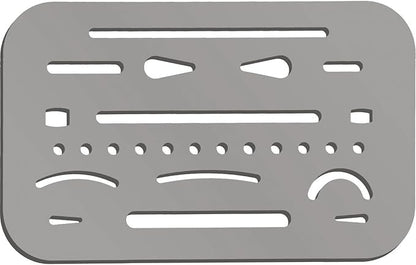 3 Pieces Eraser Shield Eraser Template Drafting Metal Erasing Shield Stainless Steel for Drawing Drafting Tool Artists