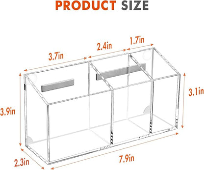 Magnetic Dry Erase Marker Holder, Acrylic Magnet Pen Holder for Whiteboard, Refrigerator, Magnetic Fridge Organizer for Office, Classroom, Whiteboard Maker Holder, Locker Organizer
