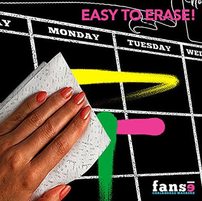 Fanse Monthly Magnetic Calendar for Refrigerator and Marker Set 18" x 14", Magnetic Fridge Calendar, Monthly Planner Blackboard Organizer Agenda Memo for Home, Grocery, Kitchen, Classroom, Dorm Room