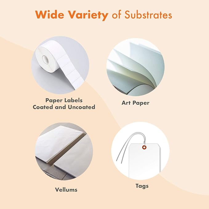 12 Rolls Wolfbarco 4.33" x 243' (110mm x 74m) Black Premium Resin-Enhanced Wax Thermal Transfer Ribbon Compatible with Zebra GC420t, GK420t, GX420t, GX430t, TLP2442, TLP2844, ZD220, ZD4 Printers