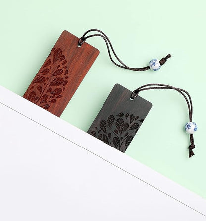 Wooden Bookmark Engraved Book Mark Vintage Style Best Unique Gifts Set for Book Lovers,Women,Men,Teacher,Birthday Present