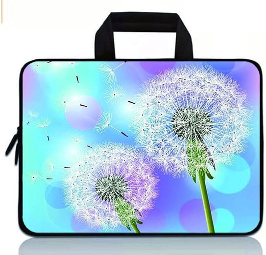 11 11.6 12 12.1 12.5 inch Laptop Carrying Bag Chromebook Case Notebook Ultrabook Bag Tablet Cover Neoprene Sleeve for Apple MacBook Air Samsung Google Acer HP DELL Lenovo Asus (Beautiful Dandelion)