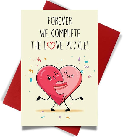 Cheerin Romantic Anniversary Cards for Him and Her - Cute Anniversary Card for Girlfriend and Boyfriend - Funny Birthday Card for Husband and Wife