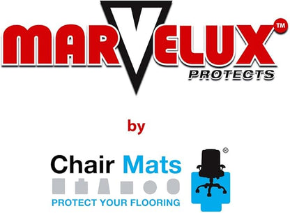 Marvelux Office Chair Mat for Low Pile Carpets 48" x 51” Clear Vinyl Protector Mat for Under Desks, Rectangular PVC Carpeted Floor Mat for Gaming Chairs and Computer Desks