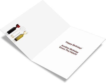 NobleWorks - Funny Happy Birthday Card with Envelope - Colorful Humor Card, Greeting Note - Wine Glass Needs 9978