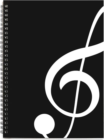 MAXCURY Blank Sheet Music Composition Manuscript Staff Paper Art Music Notebook Black 100 Pages 26x19cm (Black Music)