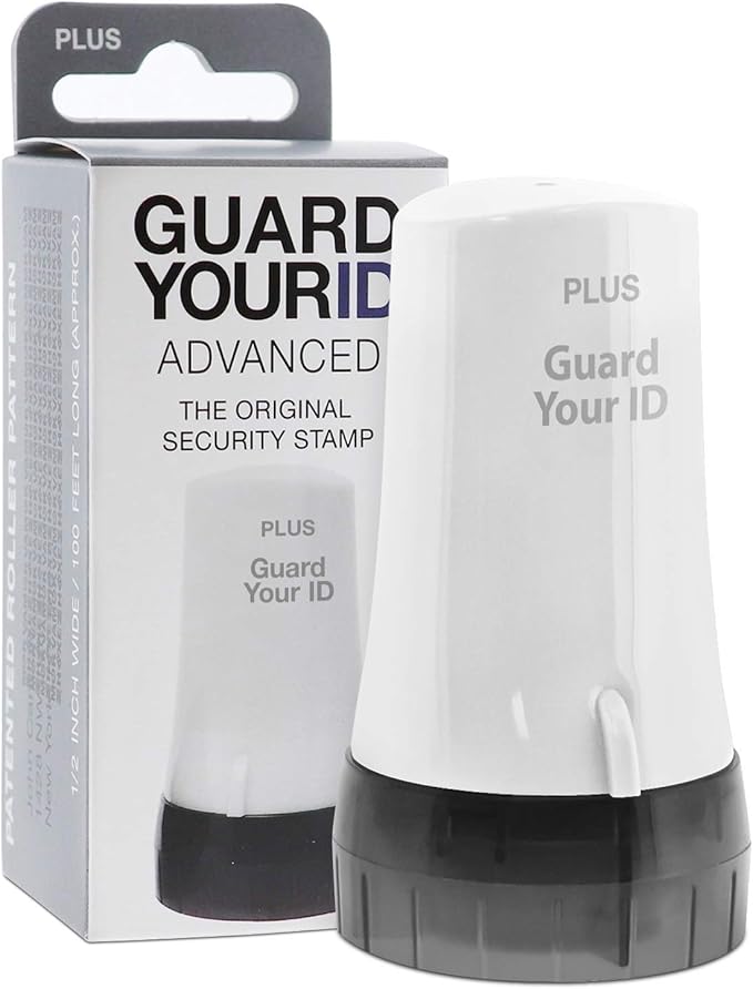 Guard Your ID Advanced Security Roller 2.0 for Identity Theft Prevention Stamping White