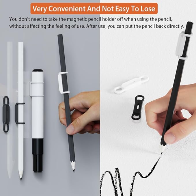 12 Pack Magnetic Pencil Holder Silicone Magnetic Pen Holder for Refrigerator, Magnetic Dry Erase Marker Holder for Whiteboard, Desk, Clipboard, Locker Accessories (4green+4pink+4red)