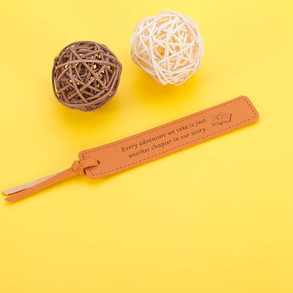 Leather Bookmark for Men Women Anniversary Leather Gifts for Him Her Men 3rd Anniversary Wedding Party Birthday Retirement Gifts for Women Inspirational Bookmark for Women Book Lover,Another Chapter