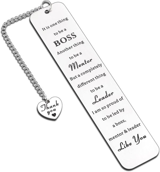 National Boss Day Gifts Boss Day Appreciation Gift for Women Men Bookmark for Leader Mentor Boss Manager Coworker Friend Colleagues Promotion Farewell Going Away Retirement Christmas Stocking Stuffers